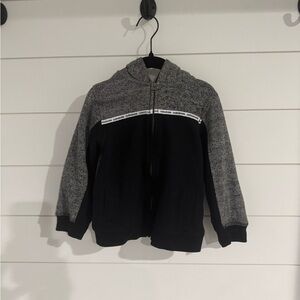 Calvin Klein Black and Gray Textured Hoodie